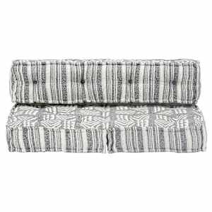 vidaXL 厚手クッション ストライプ柄 グレー 布製