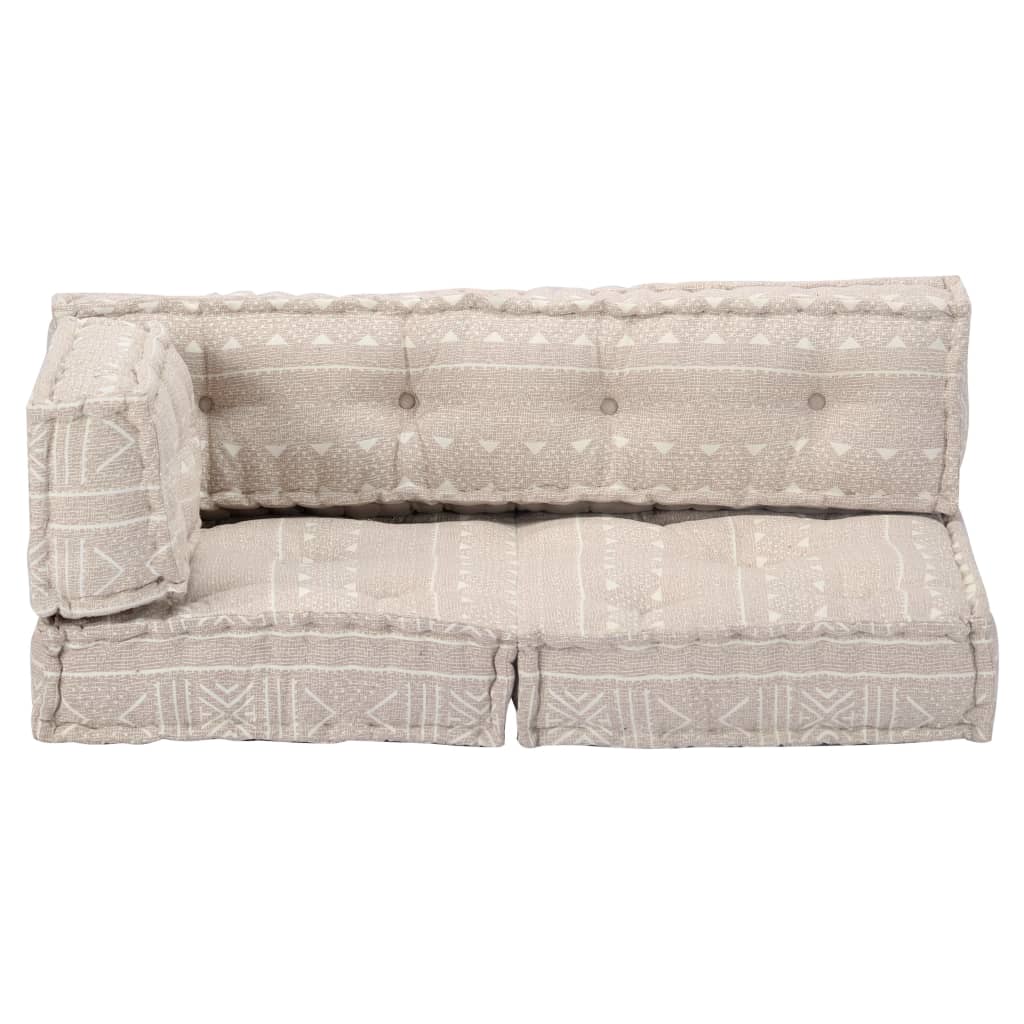 vidaXL Poef stof beige afbeelding