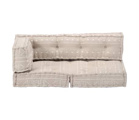 vidaXL Pouffe Beige Fabric