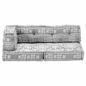 vidaXL Pufas, &scaron;viesiai pilkos spalvos, audinys