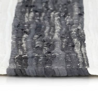 Handgewebter Chindi-Teppich Baumwolle 80x160 cm Anthrazit