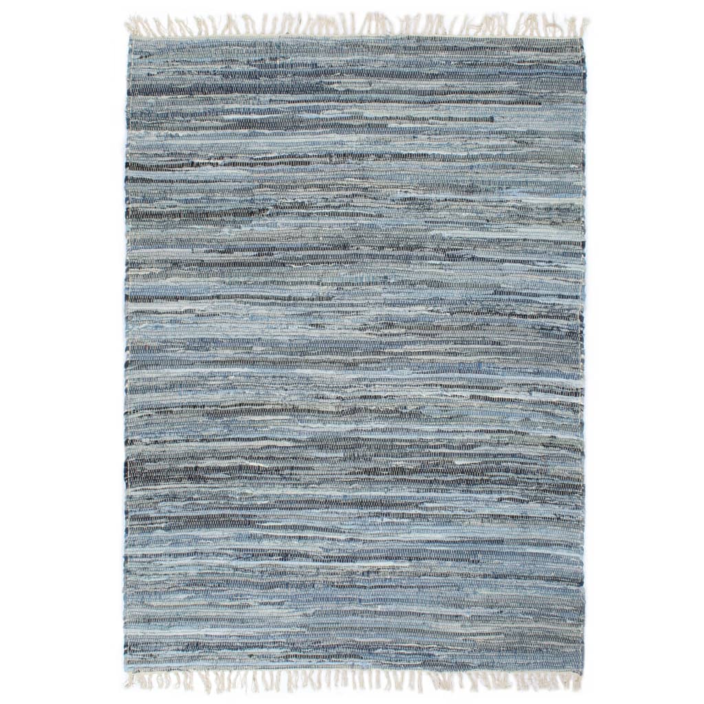 Handgewebter Chindi-Teppich Denim 120 x 170 cm Blau