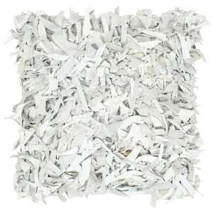 vidaXL Pagalvėlės Shaggy, 2 vnt., pilkos, 45x45cm, oda ir medvilnė