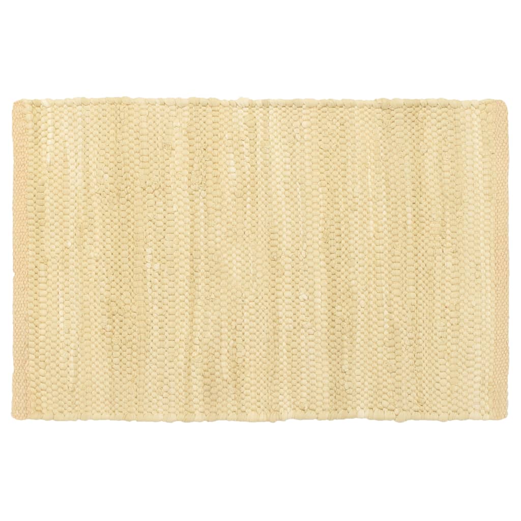 vidaXL Manteles individuales 4 uds Chindi liso algodón beige 30x45 cm