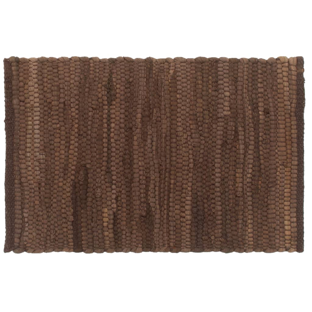vidaXL Manteles individuales 4 uds Chindi liso algodón marrón 30x45 cm