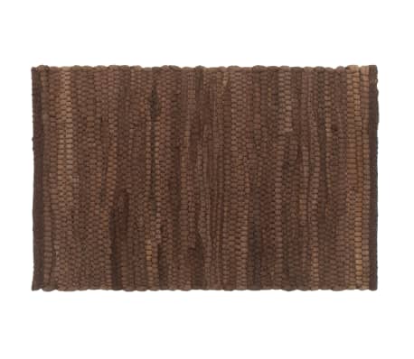 vidaXL Manteles individuales 6 uds Chindi liso algodón marrón 30x45 cm