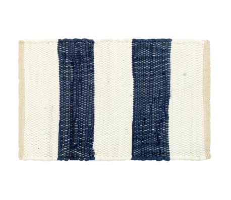 vidaXL Manteles individuales a rayas Chindi 4 uds azul blanco 30x45 cm