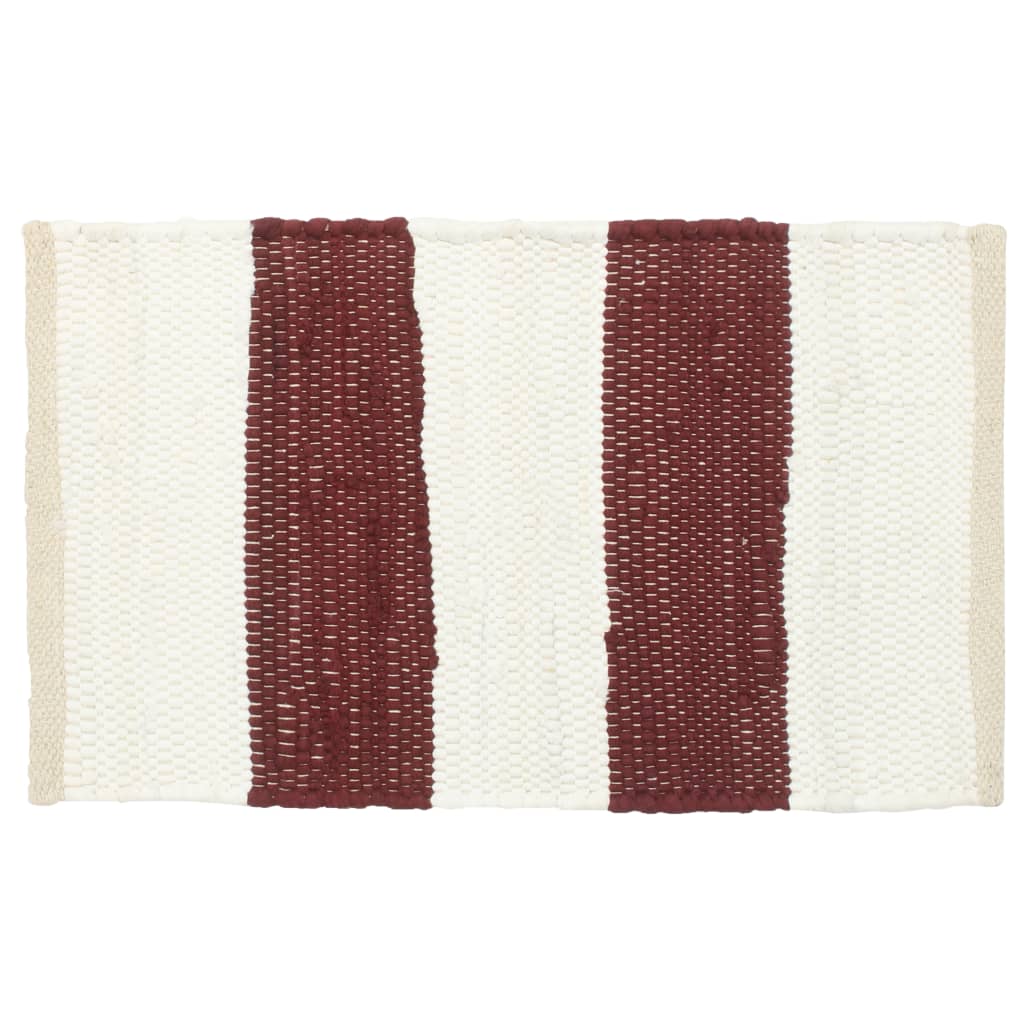 

vidaXL Placemats 4 st chindi gestreept 30x45 cm bordeauxrood en wit