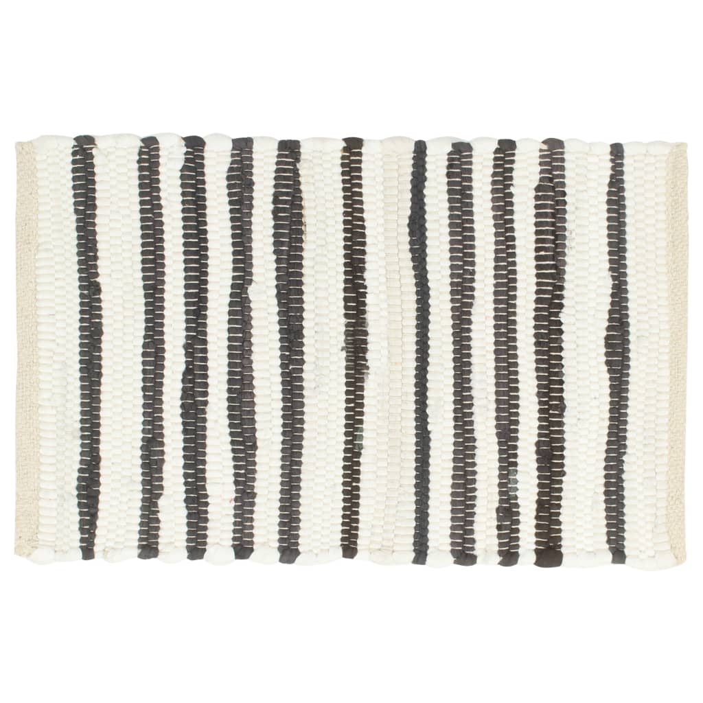 

vidaXL Placemats 6 st 30x45 cm katoen antraciet en wit