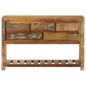 Příborník 120 x 30 x 75 cm masivní recyklované dřevo - obrázek 2