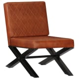 vidaXL Fauteuil echt leer bruin