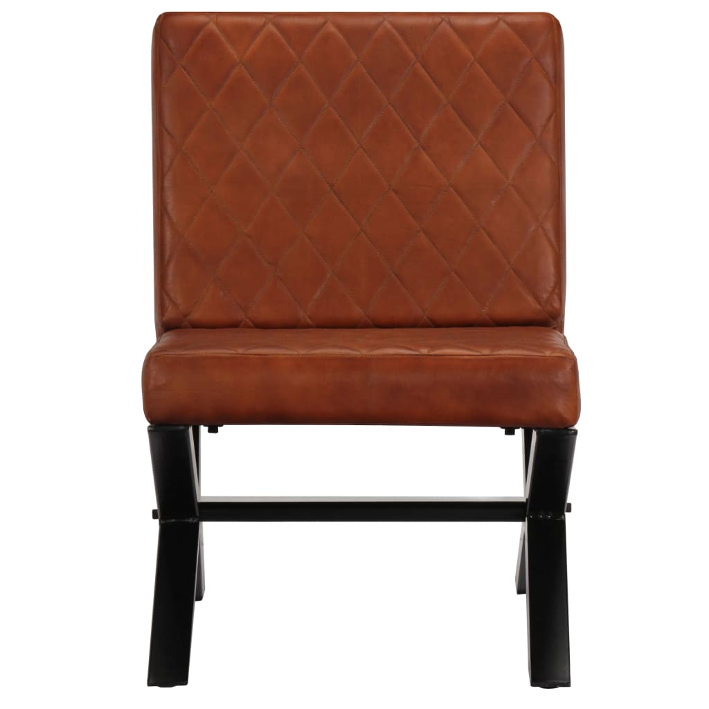 

vidaXL Fauteuil echt leer bruin