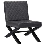 vidaXL Fauteuil echt leer grijs