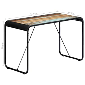 Jídelní stůl 118 x 60 x 76 cm masivní recyklované dřevo - obrázek 8
