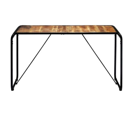 vidaXL Eettafel 140x70x76 cm massief ruw mangohout