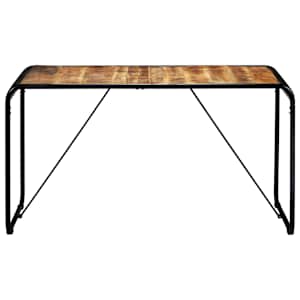 vidaXL Valgomojo stalas, 140x70x76 cm, neapdorotas mango masyvas