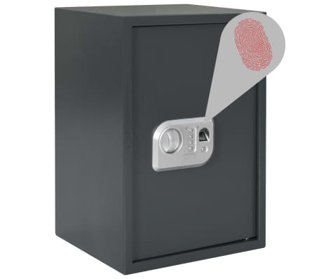 vidaXL Digitaler Tresor mit Fingerabdruck Dunkelgrau 35 x 31 x 50 cm