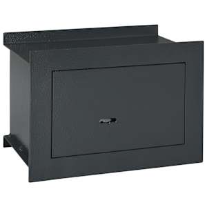 vidaXL Sieninis seifas, tamsiai pilkos spalvos, 26x16x18 cm