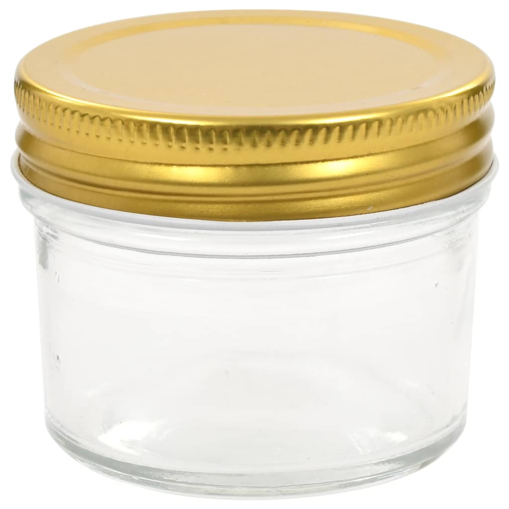 24 db 110 ml-es befőttesüveg aranyszínű tetővel 