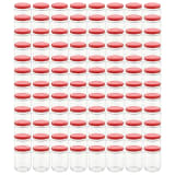 vidaXL Marmeladengläser mit Rotem Deckel 96 Stk. 230 ml