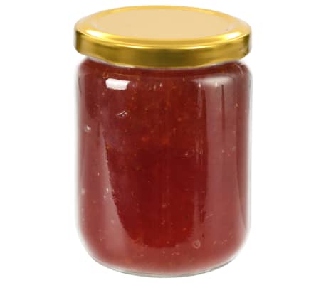 vidaXL Βάζα Μαρμελάδας 48 τεμ. 230 ml Γυάλινα με Χρυσά Καπάκια