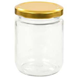 Zavařovací sklenice se zlatými víčky 48 ks 230 ml - obrázek 4