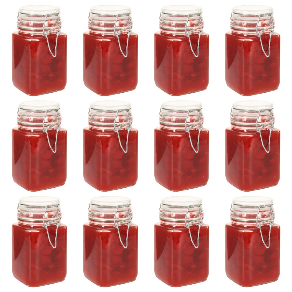 vidaXL Borcane din sticlă cu închidere ermetică, 12 buc., 260 ml vidaxl.ro
