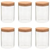 vidaXL opbevaringsglas med korklåg 6 stk. 650 ml