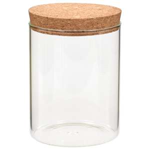 Skleněné dózy s korkovým víčkem 6 ks 650 ml - obrázek 3