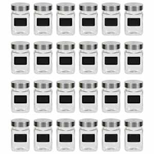 Kozarci za shranjevanje z nalepko 24 kosov 300 ml