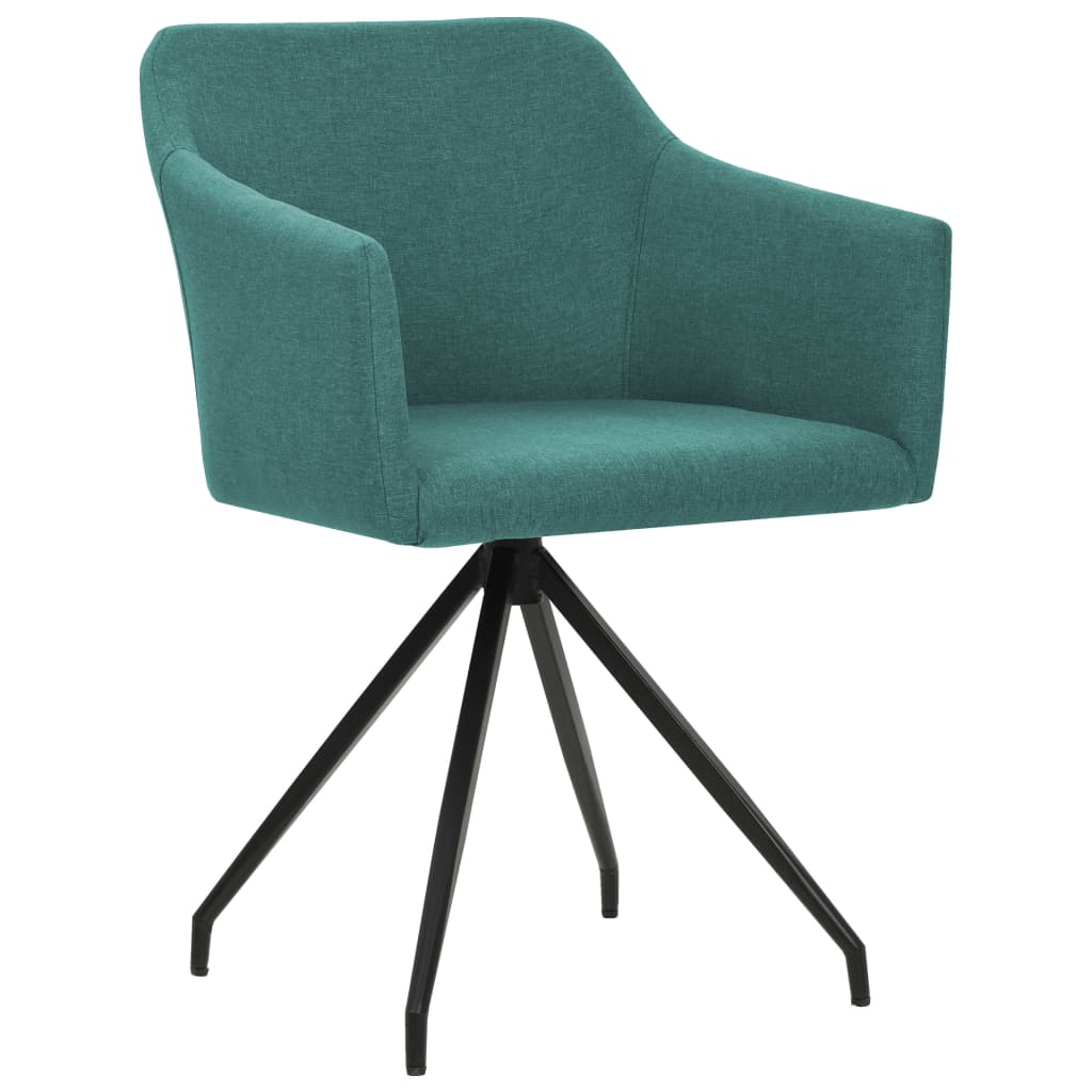 

vidaXL Eetkamerstoelen draaibaar 6 st stof groen
