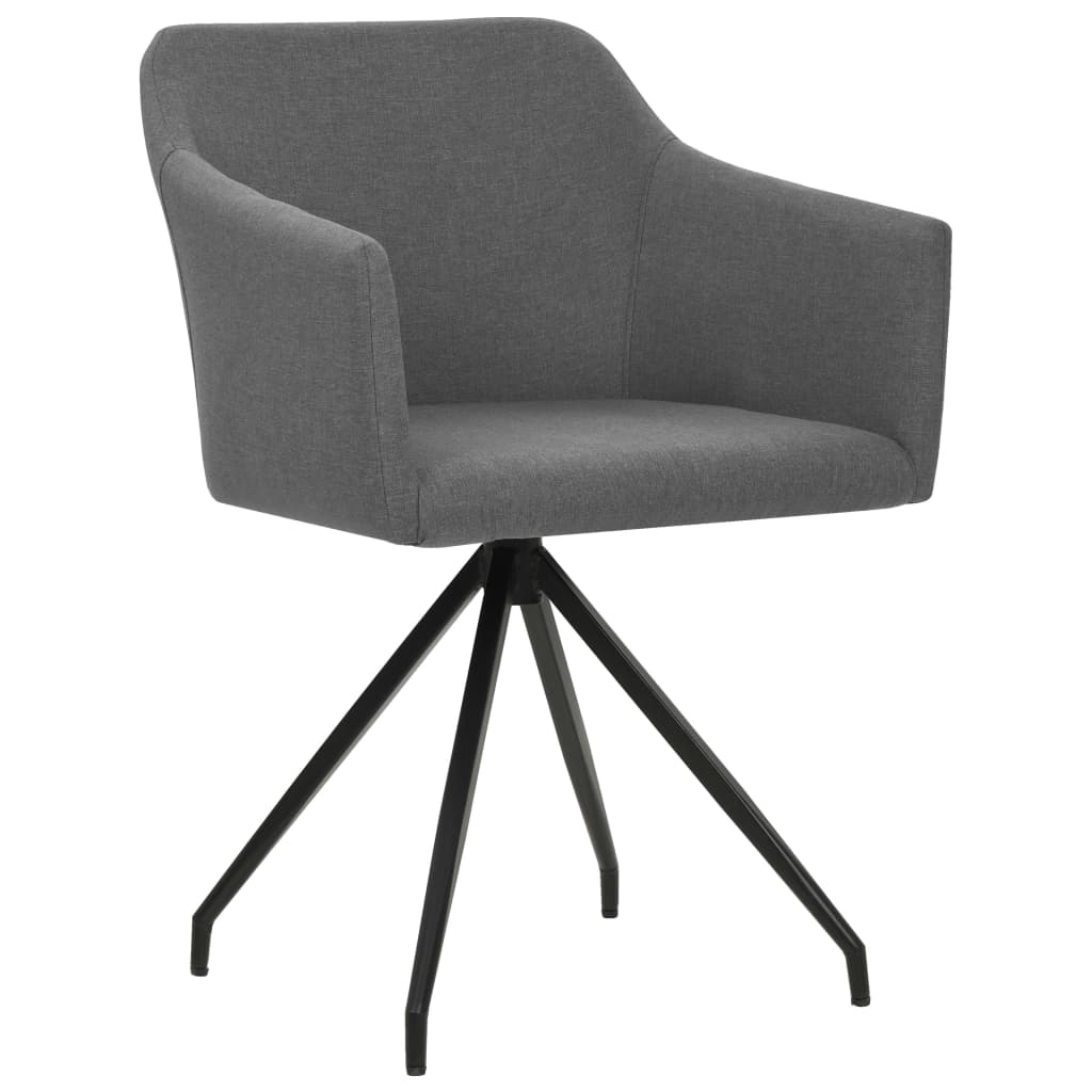 

vidaXL Eetkamerstoelen draaibaar 4 st stof lichtgrijs