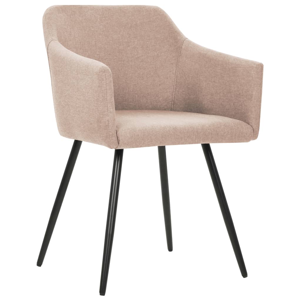 

vidaXL Eetkamerstoelen 6 st stof taupe