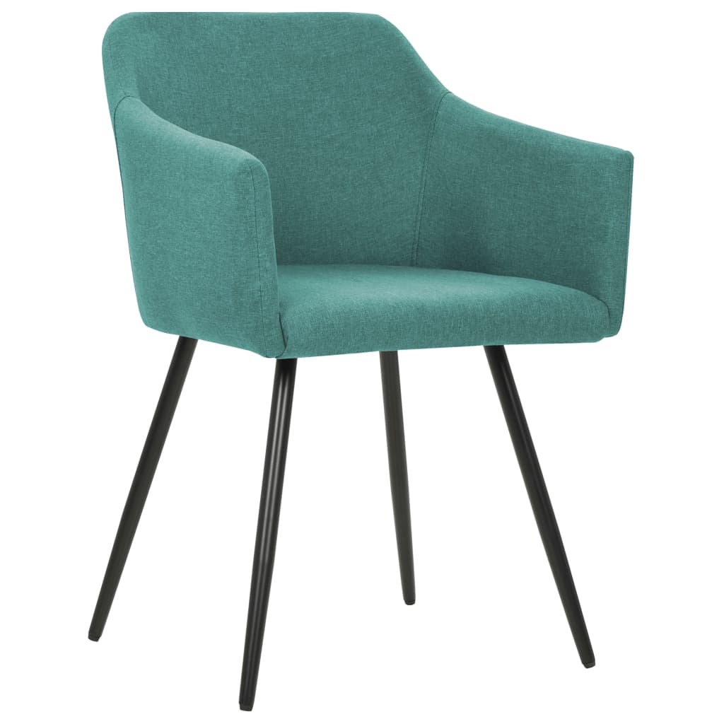 vidaXL Eetkamerstoelen 6 st stof groen