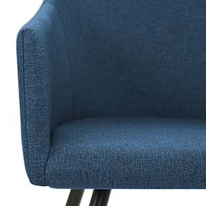 Jídelní židle 6 ks modré textil - obrázek 5