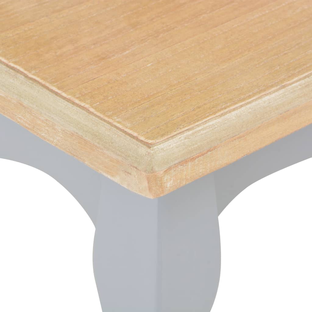 280002 vidaXL Coffee Table Grey and Brown 110x60x40 cm Solid Pine Wood