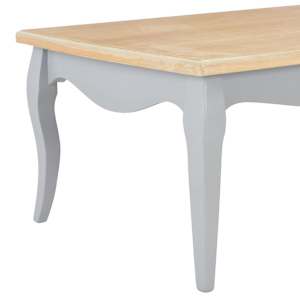 280002 vidaXL Coffee Table Grey and Brown 110x60x40 cm Solid Pine Wood - obrázek 5