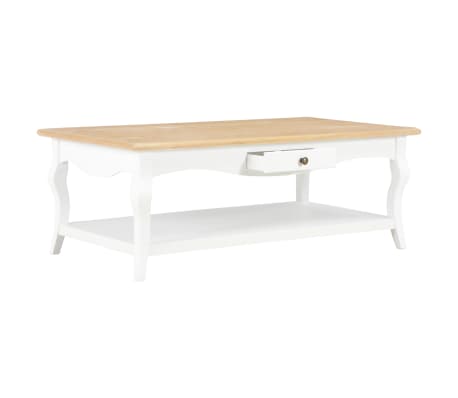 280011 vidaXL Coffee Table White 110x60x40 cm MDF