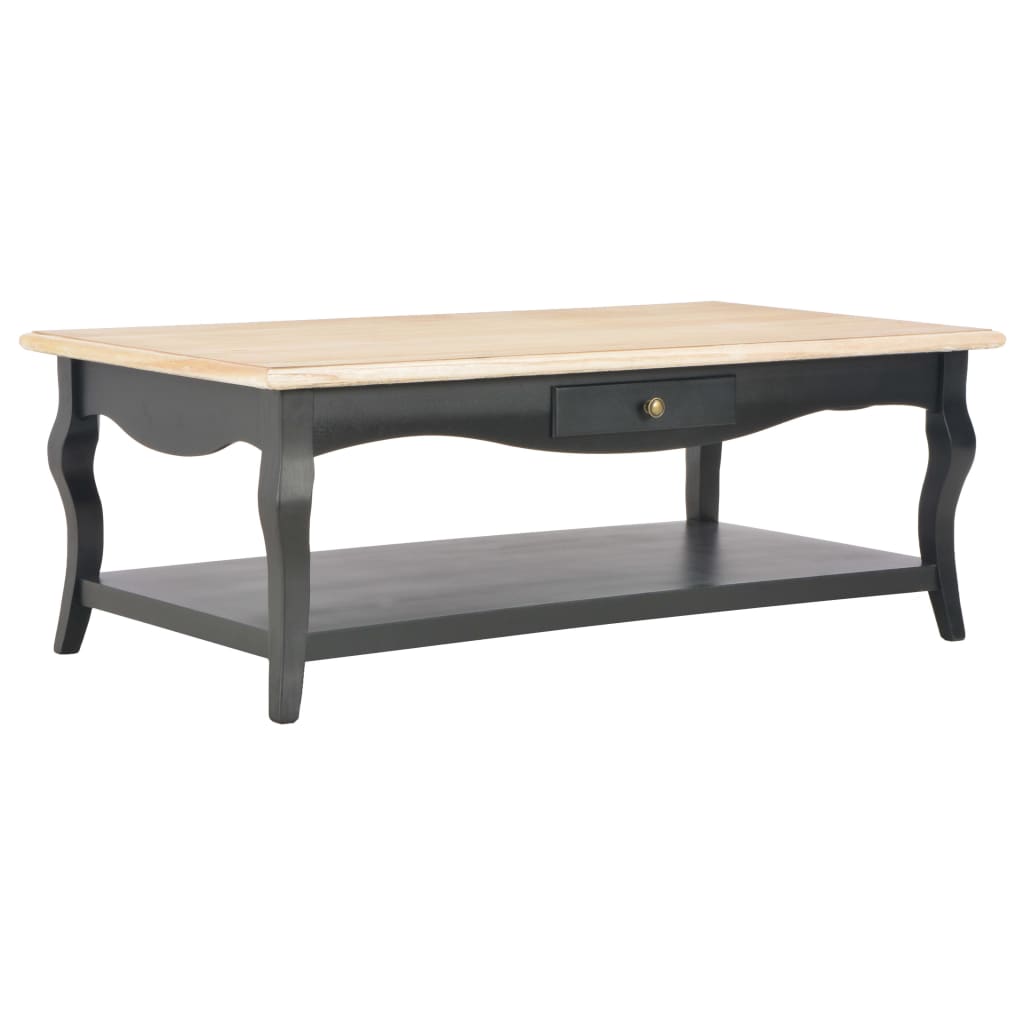 280013 vidaXL Coffee Table Black 110x60x40 cm MDF