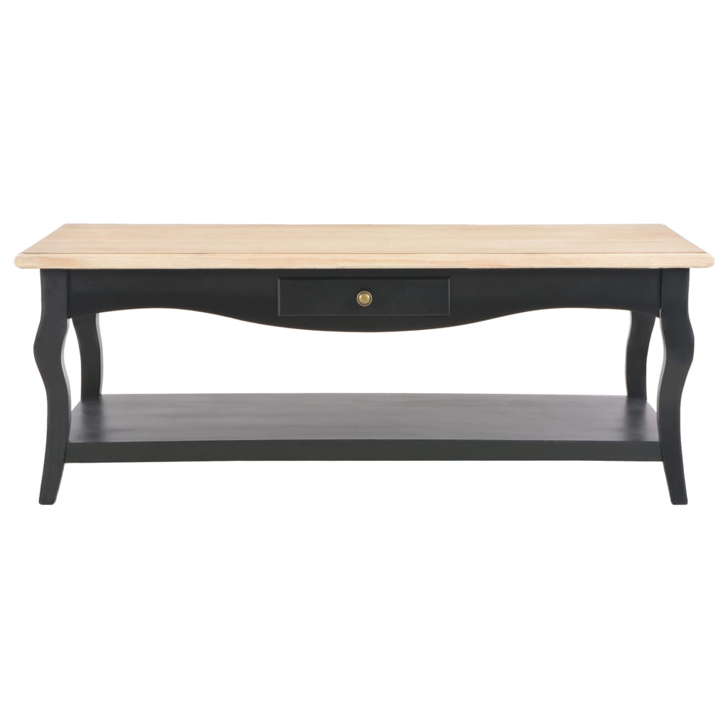 280013 vidaXL Coffee Table Black 110x60x40 cm MDF