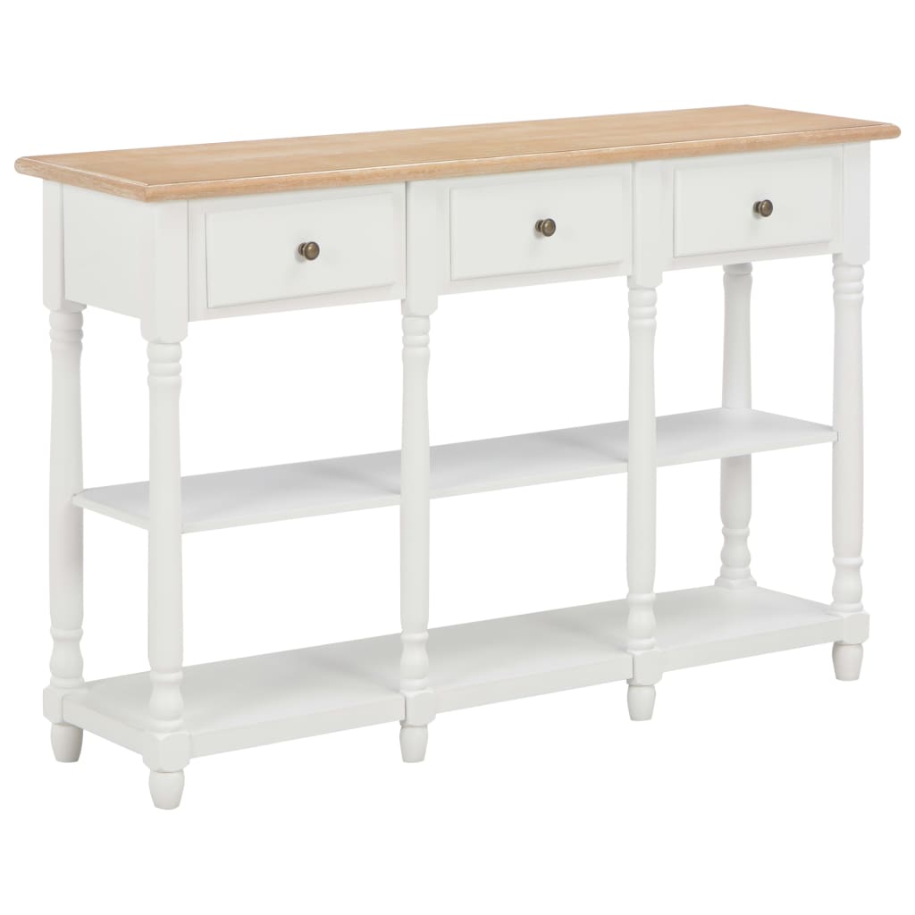 

vidaXL Console Table White 47.2"x11.8"x29.9" MDF