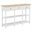  vidaXL fehér MDF tálalóasztal 120 x 30 x 76 cm termék 2. képe