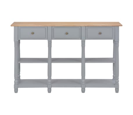 vidaXL Конзолна маса, сива, 120x30x76 см, МДФ