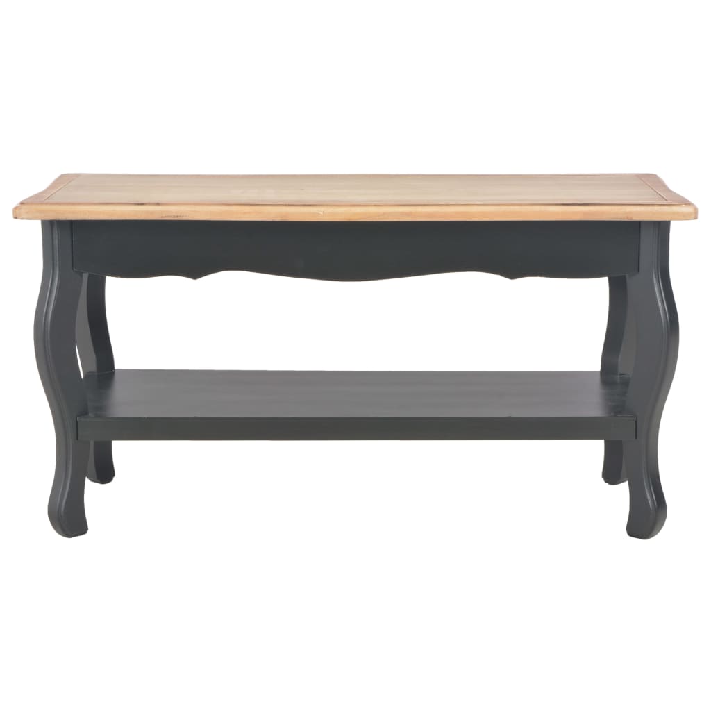 

vidaXL Salontafel 87,5x42x44 cm massief grenenhout zwart en bruin