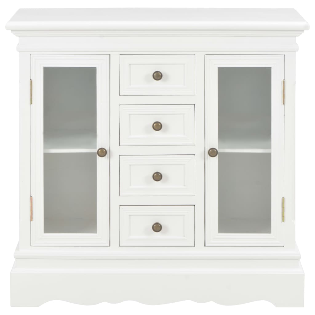 

vidaXL Dressoir 70x28x70 cm massief grenenhout wit