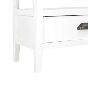 Knihovna s 1 zásuvkou bílá 60 x 30 x 170 cm MDF - obrázek 9