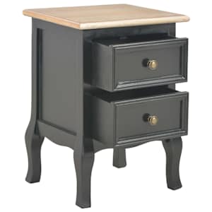 280040 vidaXL Bedside Cabinet Black 35x30x49 cm MDF - obrázek 2