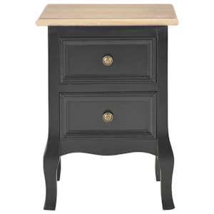 280040 vidaXL Bedside Cabinet Black 35x30x49 cm MDF - obrázek 3