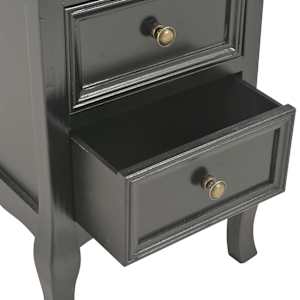 280040 vidaXL Bedside Cabinet Black 35x30x49 cm MDF - obrázek 8