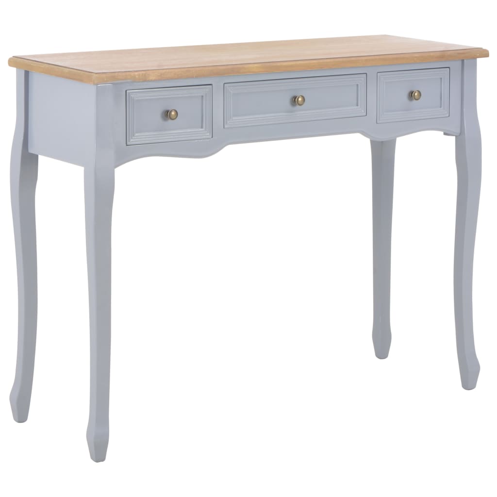 280045 vidaXL Dressing Console Table with 3 Drawers Grey kaufen